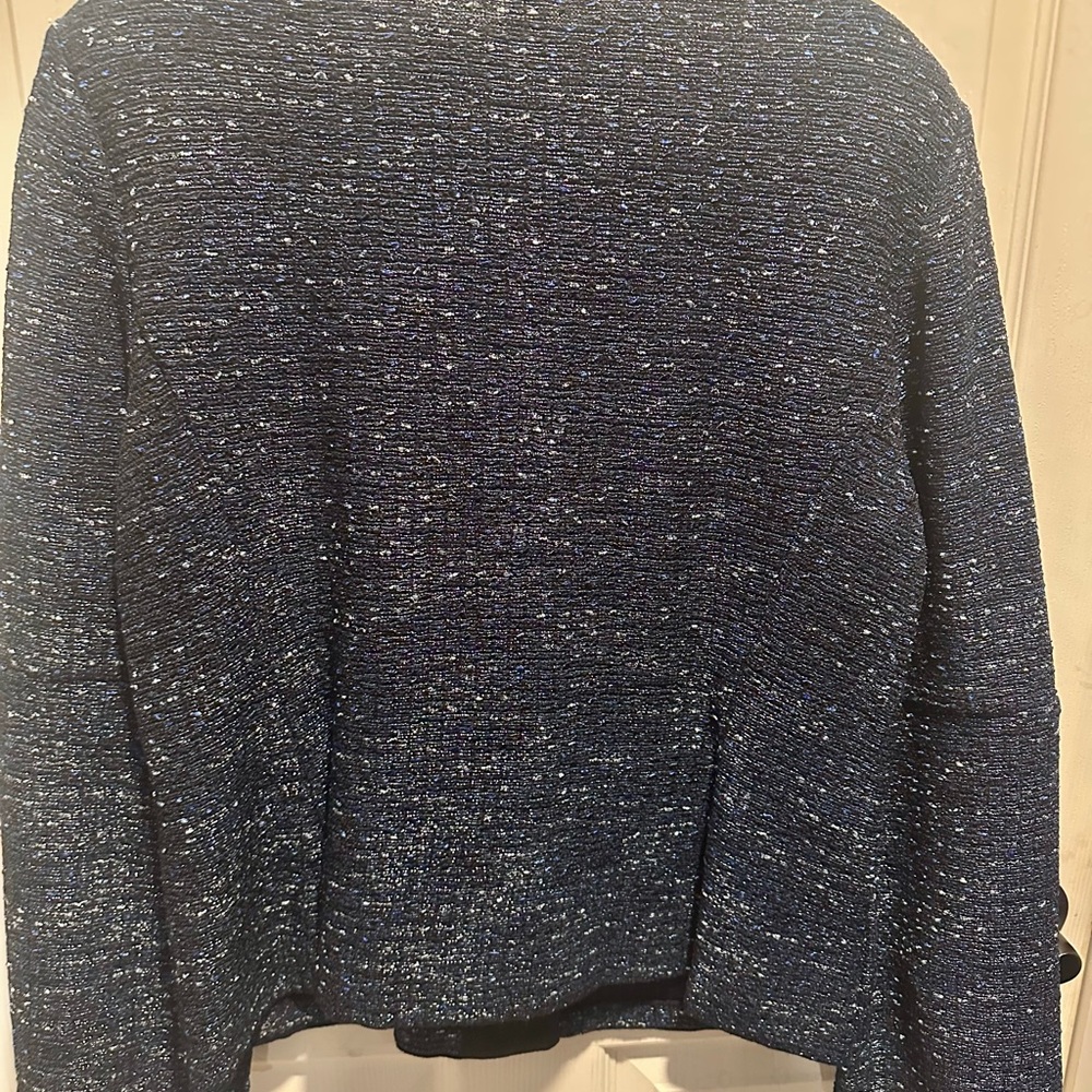 St. John Navy Tweed Jacket - Picture 5 of 5